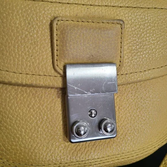 3.1 Phillip Lim Pashli Leather Saddle Crossbody Bag Yellow - Picture 8 of 13